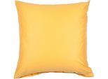Kissenbezug JANINE "Colors Mako Satin", gelb (sonnengelb), B:50cm L:50cm, Mako-Satin, Obermaterial: 100% Baumwolle, Kissenbezüge, Kissenbezug, mit Reißverschluss, uni Kissenhülle, feinfädig, 100% Baumwolle