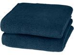 Handtücher ROSS "Sensual 9000", blau (nachtblau), B:50cm L:100cm, Frottier, Obermaterial: 100% Baumwolle, Handtücher, mit Aloe-Vera-Öl veredelt