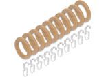 Gardinenring LIEDECO, beige (natur), Ø:2,8cm, Materialmix, Gardinenbefestigungen, für Gardinenstangen Ø 28 mm