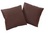 Sofakissen HOME AFFAIRE "Palmera, B: 45 cm", braun (dunkelbraun), B:45cm H:45cm T:15cm, Obermaterial: 100% Polyester, Polsterauflagen, Sofakissen, Set: 2 Stück, passend zur Serie