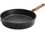 Schmorpfanne WOLL MADE IN GERMANY "Eco Logic QXR", schwarz, natur, H:7cm Ø:32cm, Pfannen, Schmorpfanne