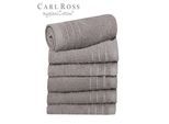 Gästehandtücher CARL ROSS "HygieniCotton", grau (platin), B:30cm L:50cm, Frottee, Obermaterial: 100% Baumwolle, Handtücher, mit 2 Aufhängekordeln
