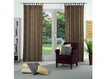 Vorhang WIRTH "Niederau" Gr. 4, braun, B:132cm H:245cm, Jacquard, Polyacryl, Polyester, Gardinen, Vorhang