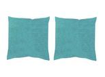 Kissenhülle HOME WOHNIDEEN "ELMER" Gr. 1, blau (petrol), B:40cm L:40cm, Polyester, Polyester, Kissenbezüge, Kissenhülle