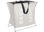 WENKO Wäschekorb »Duo Beige« beige, 2-tlg. Aufteilung