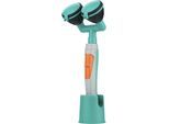 B-SAFETY Hand-Augendusche ClassicLine, 2 Brauseköpfe, grau, grün