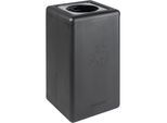 Wertstoffsammler BrickBin, Inhalt 65 l, schwarz, Deckel silber kaiserkraft