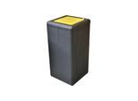 Wertstoffsammler BrickBin mit Deckel, Inhalt 65 l, schwarz/gelb kaiserkraft