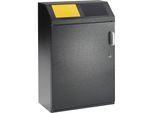 eurokraft pro Wertstoffsammelschrank, Volumen 2 x 50 l, antik-silber