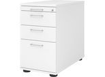 eurokraft pro Standcontainer, 1 Utensilienschub, 2 Materialschübe, 1 Hängeregistratur, weiß