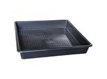 eurokraft basic PE-Kleingebinde-Universalwanne, Volumen 64 l, 800 x 800 x 120 mm, stapelbar