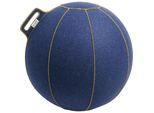 VLUV VELT Sitzball, aus Merino-Wollfilz, 600 - 650 mm, jeans-meliert/gold