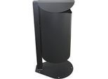 Außen-Abfallbehälter mit Pfosten, Volumen 40 l, HxØ 1450 x 365 mm, anthrazit kaiserkraft