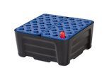 eurokraft pro PE-Kleingebinde-Universalwanne, mit PE-Gitterrost, Auffangvolumen 20 l