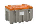 CEMO Universalbox aus Polyethylen, Inhalt 150 l, Traglast 100 kg, grau / orange