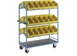 eurokraft pro Kommissionierwagen, LxBxH 1500 x 650 x 1750 mm, Tragfähigkeit 300 kg