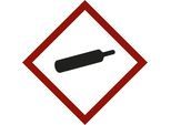 Gefahrstoffkennzeichen, Gasflasche, VE 10 Stk, Folie, 105 x 105 mm kaiserkraft