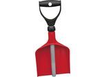 eurokraft basic Teleskop-Handschaufel, Länge 100 mm, rot