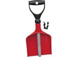 eurokraft basic Teleskop-Handschaufel, Länge 100 mm, mit Clip, rot, ab 2 Stk