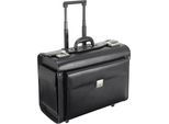 Trolley Pilotenkoffer, Hauptfach, Laptopfach gepolstert, schwarz kaiserkraft