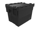 Mehrweg-Stapelbehälter, LxBxH 400 x 300 x 306 mm, schwarz kaiserkraft