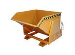 eurokraft pro Kippbehälter, Standard-Bauhöhe, ohne Fahrwerk, Volumen 1,0 m³, lackiert orange RAL 2000