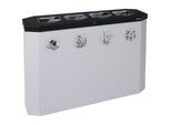 Wertstoffsammler Sixco smart, Volumen 4 x 45 l, lichtgrau kaiserkraft