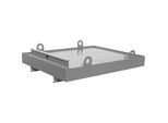 eurokraft pro Auffangwanne für Absetzcontainer, für Absetzcontainer, Auffangvolumen 850 l, grau