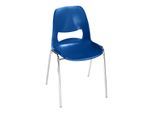 Schalenstuhl aus Polypropylen, ohne Polster, blau, VE 4 Stk kaiserkraft