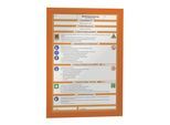DURABLE DURAFRAME® Info-Rahmen, selbstklebend, magnetisch, für DIN A4, Rahmen orange, VE 10 Stk