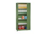 eurokraft pro Flügeltürschrank aus Stahlblech, HxBxT 1950 x 950 x 500 mm, 4 Fachböden, resedagrün RAL 6011