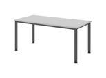 Schreibtisch, HxT 685 - 810 x 800 mm, 4 Rundrohrbeine, Breite 1600 mm, graphit / lichtgrau kaiserkraft