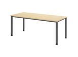 Schreibtisch, HxT 685 - 810 x 800 mm, 4 Rundrohrbeine, Breite 1800 mm, graphit / Ahorn kaiserkraft