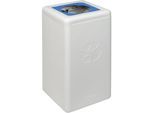 Wertstoffsammler BrickBin, Inhalt 65 l, weiß, Deckel blau kaiserkraft