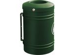 PROCITY Außen-Abfallbehälter ESTEREL, Volumen 40 l zur Wandmontage, grün