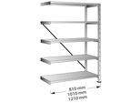 Industrie- und Lagersteckregal, Bodenbreite 1200 mm, 5 Böden, Anbaufeld mit Tiefe 700 mm kaiserkraft
