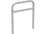 PROCITY Anlehnbügel mit Querholm, Ø 50 mm, zum Einbetonieren, feuerverzinkt