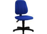 bimos Arbeitsdrehstuhl, mit Gasfeder-Höhenverstellung, Stoffbezug, blau, mit Bodengleitern