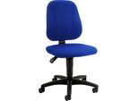 bimos Arbeitsdrehstuhl, mit Gasfeder-Höhenverstellung, Stoffbezug, blau, mit Rollen