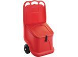 eurokraft basic Streuwagen, ideal für Schüttgut, Inhalt 75 l, rot