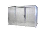 eurokraft pro Gasflaschen-Gittercontainer, ohne Dach, mit Einflügeltor, BxT 3100 x 1500 mm