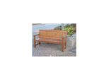 Holzsitzbank, braun, Gesamthöhe 930 mm, 3-Sitzer kaiserkraft