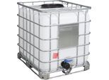 IBC-Container RECOBULK, Volumen 1000 l, auf Stahlrahmen-Palette, NW Öffnung 400 mm / NW Auslauf 80 mm kaiserkraft
