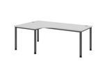Freiformtisch, HxBxT 760 x 2000 x 1200 mm, graphit / lichtgrau kaiserkraft