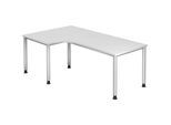 Freiformtisch, HxBxT 760 x 2000 x 1200 mm, alusilber / weiß kaiserkraft