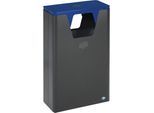 VAR Wertstoffsammler im Außenbereich, Volumen 60 l, HxBxT 890 x 300 x 550 mm, eisenglimmer/blau