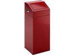 eurokraft pro Wertstoffsammler, selbstlöschend, Volumen 45 l, BxHxT 320 x 790 x 320 mm, feuerrot