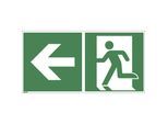 Rettungswege, links, VE 10 Stk, Folie, 400 x 200 mm kaiserkraft