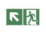 Rettungswege, links aufwärts, VE 10 Stk, Kunststoff, 300 x 150 mm kaiserkraft