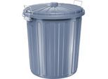 Abfalltonne mit Deckel, Polypropylen, grau, Volumen 73 l kaiserkraft